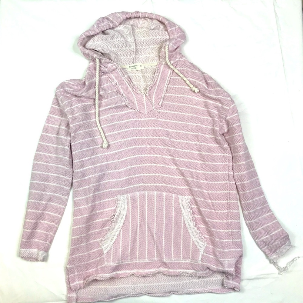 Ocean Drive Pink hoodie Women Size Medium Very Nice Design A041121